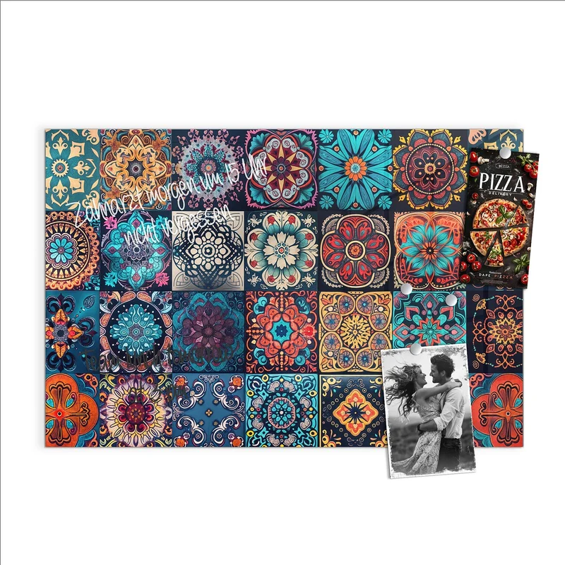 Magnettafel - Kacheln mit Mandalas