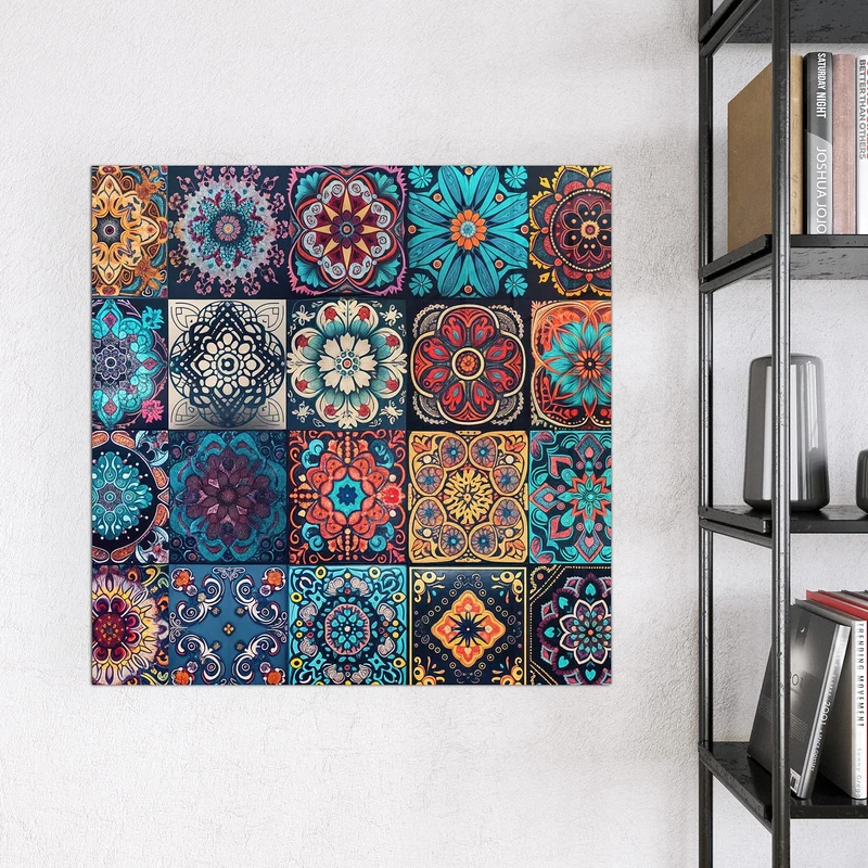 Magnettafel - Kacheln mit Mandalas