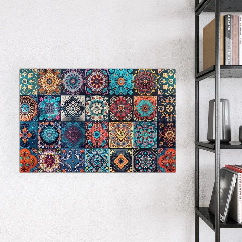 Magnettafel - Kacheln mit Mandalas
