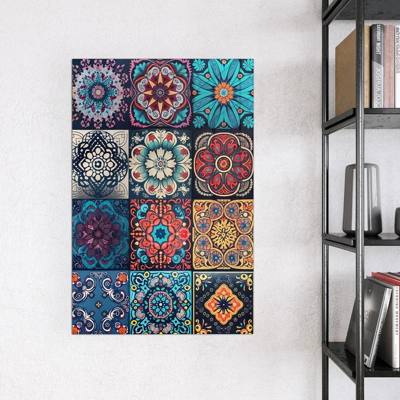 Magnettafel - Kacheln mit Mandalas