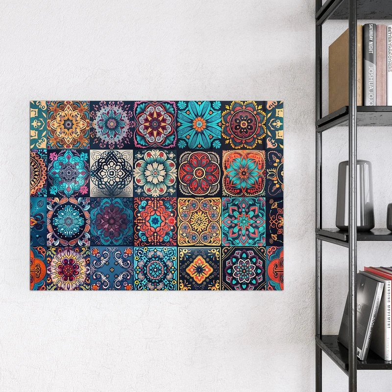Magnettafel - Kacheln mit Mandalas