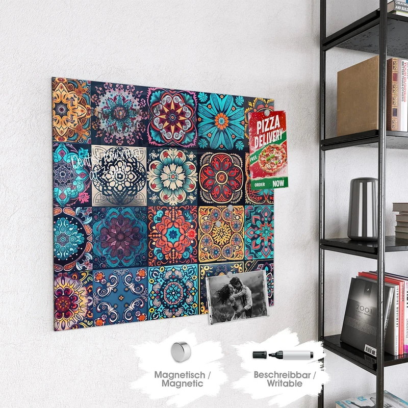 Magnettafel - Kacheln mit Mandalas
