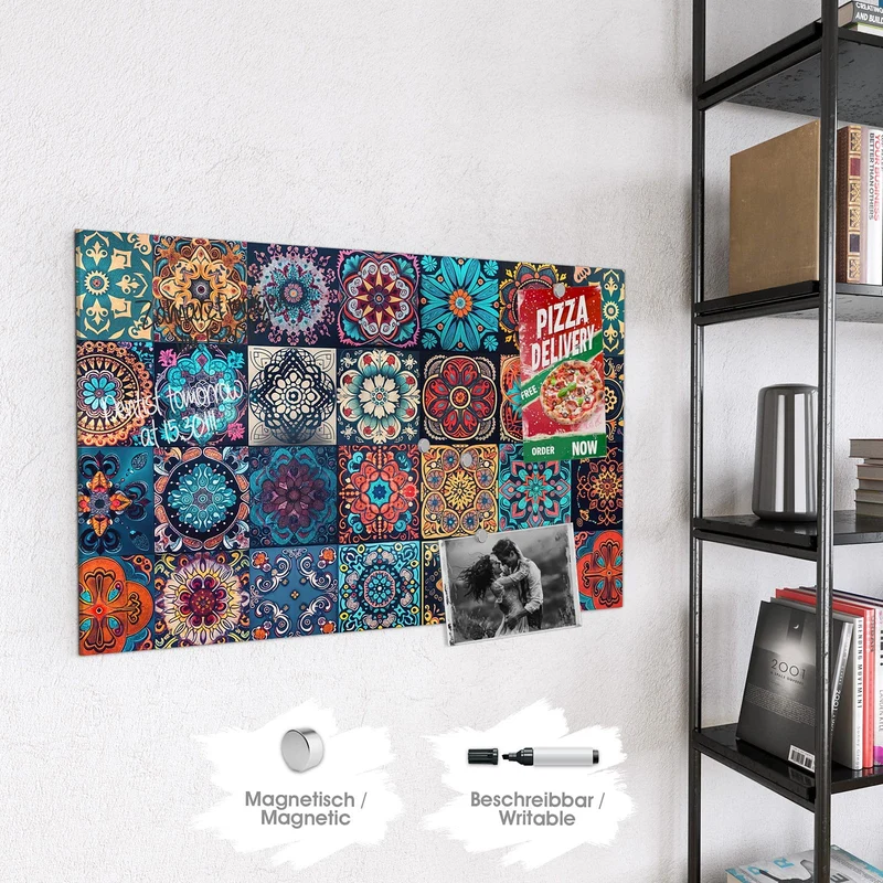 Magnettafel - Kacheln mit Mandalas