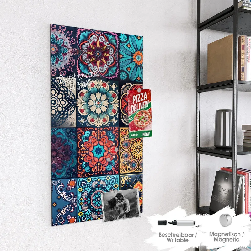 Magnettafel - Kacheln mit Mandalas