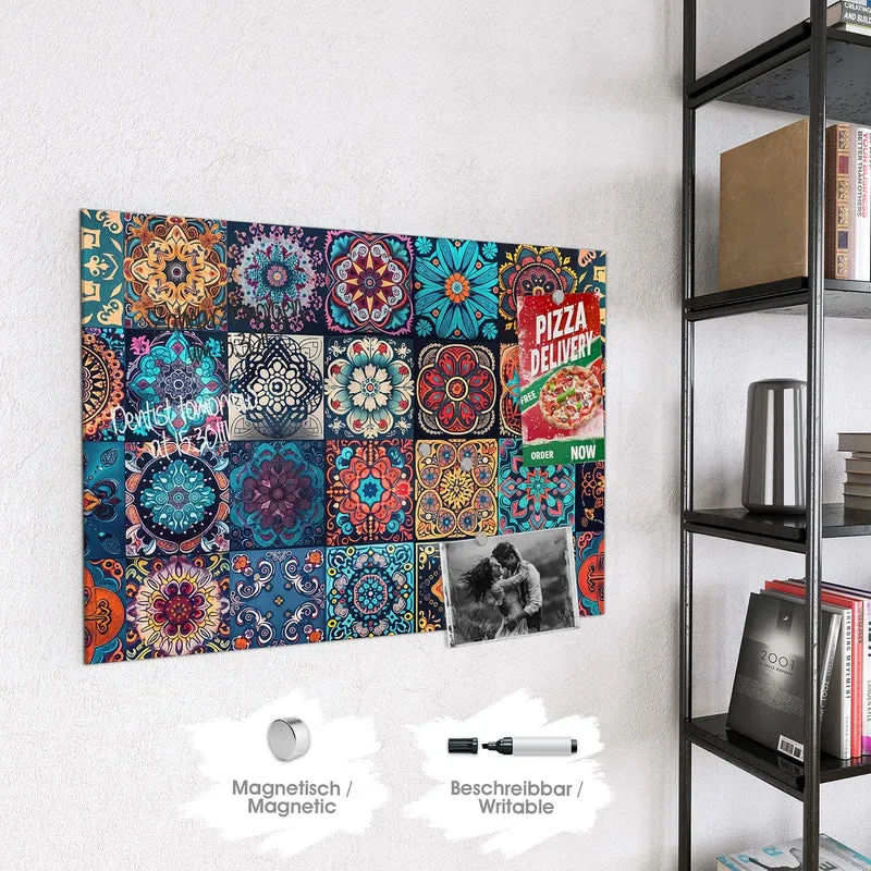 Magnettafel - Kacheln mit Mandalas