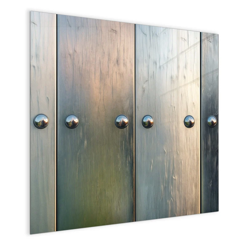 Magnettafel - Metallknöpfe auf Holz