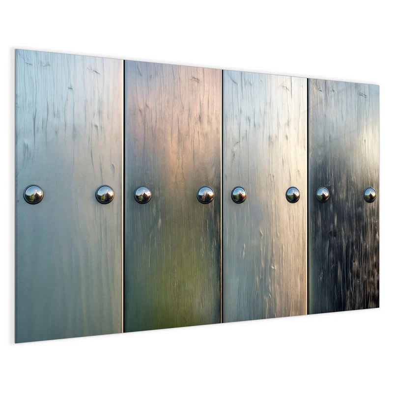 Magnettafel - Metallknöpfe auf Holz