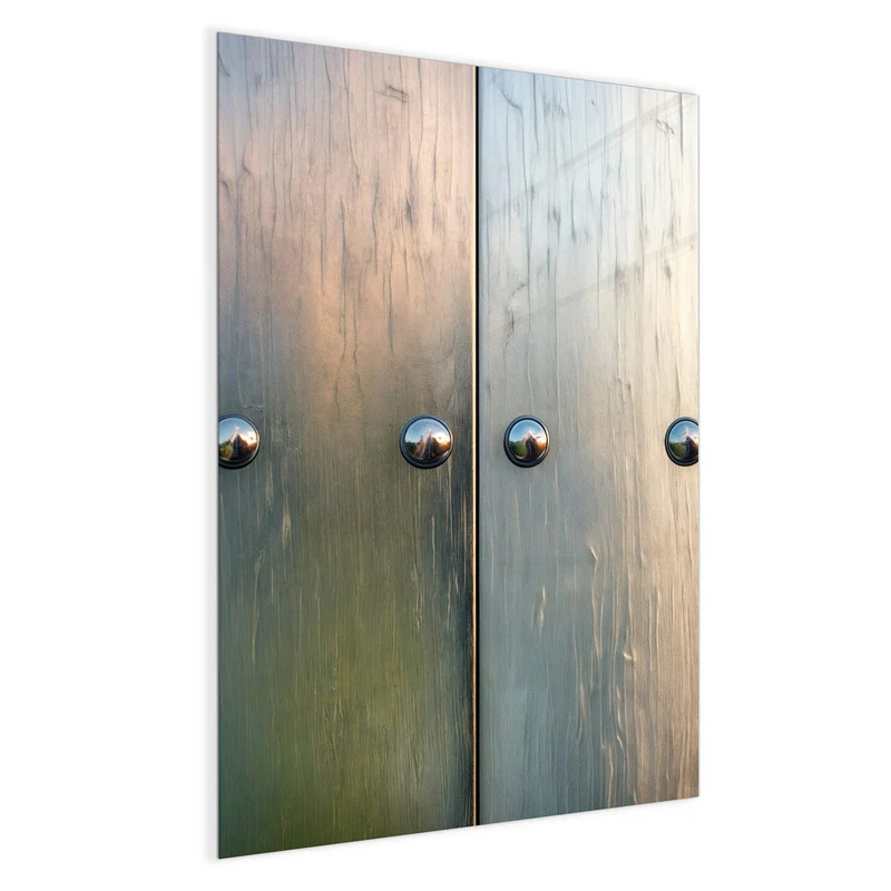 Magnettafel - Metallknöpfe auf Holz