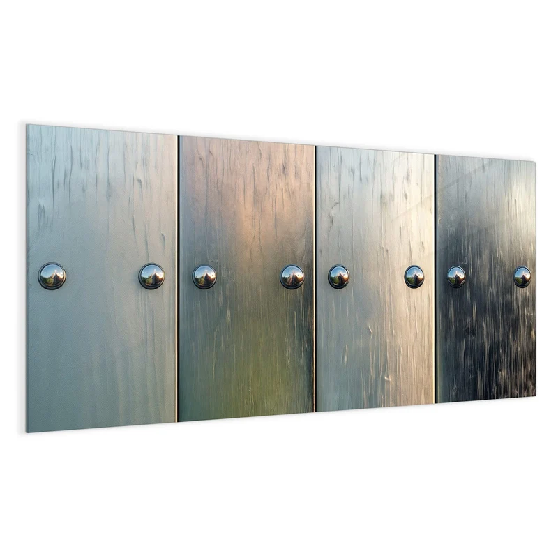 Magnettafel - Metallknöpfe auf Holz