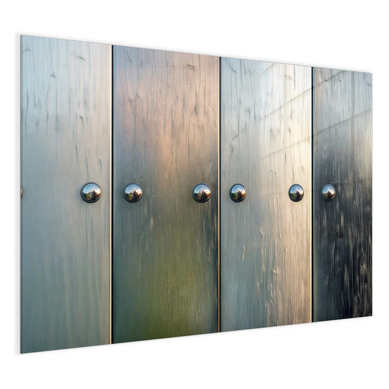 Magnettafel - Metallknöpfe auf Holz