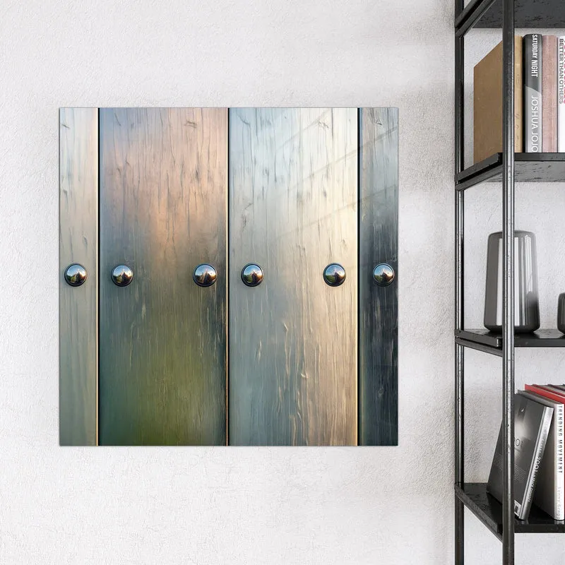Magnettafel - Metallknöpfe auf Holz