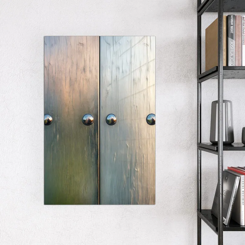 Magnettafel - Metallknöpfe auf Holz