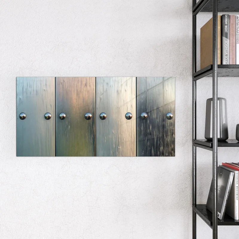 Magnettafel - Metallknöpfe auf Holz