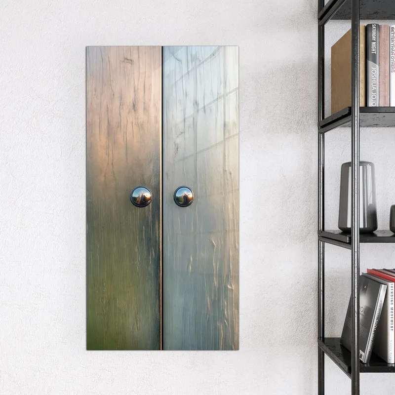 Magnettafel - Metallknöpfe auf Holz