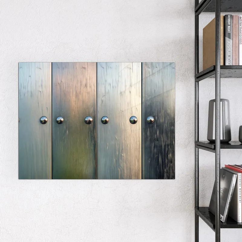 Magnettafel - Metallknöpfe auf Holz