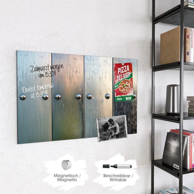 Magnettafel - Metallknöpfe auf Holz