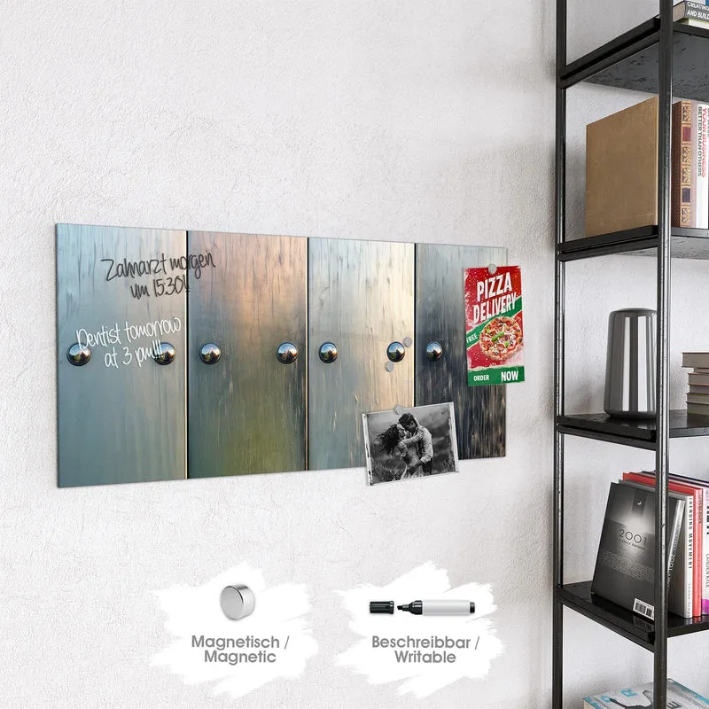 Magnettafel - Metallknöpfe auf Holz
