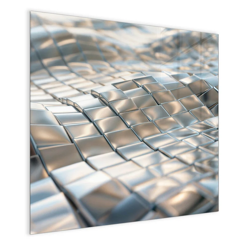 Magnettafel - Welle aus Metallfliesen