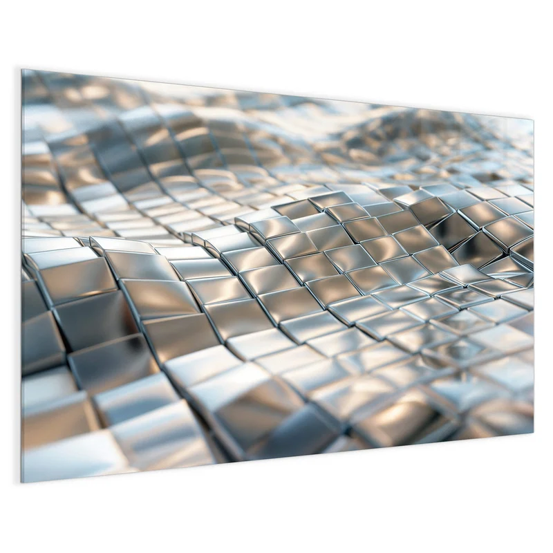Magnettafel - Welle aus Metallfliesen
