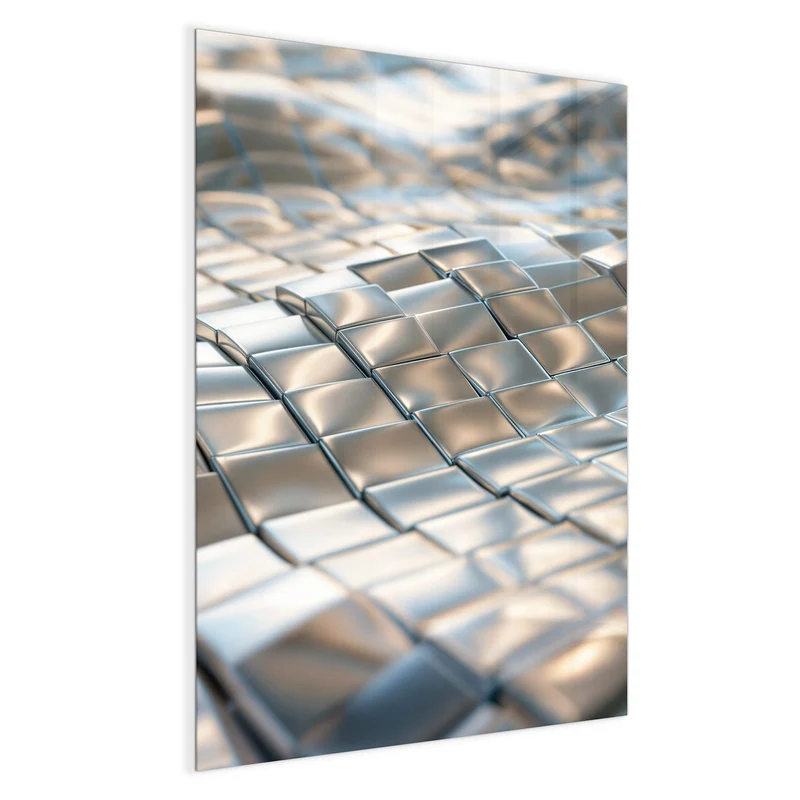 Magnettafel - Welle aus Metallfliesen