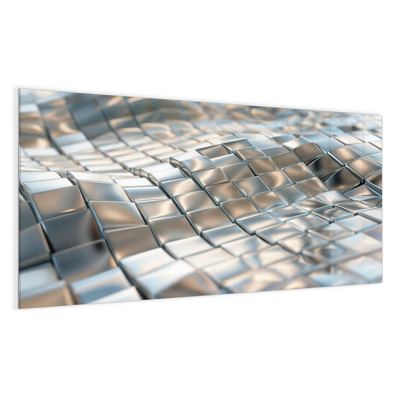Magnettafel - Welle aus Metallfliesen