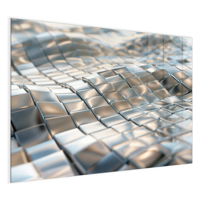 Magnettafel - Welle aus Metallfliesen