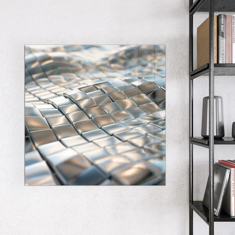 Magnettafel - Welle aus Metallfliesen