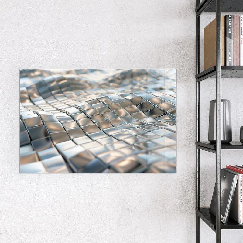 Magnettafel - Welle aus Metallfliesen