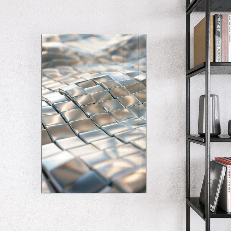 Magnettafel - Welle aus Metallfliesen