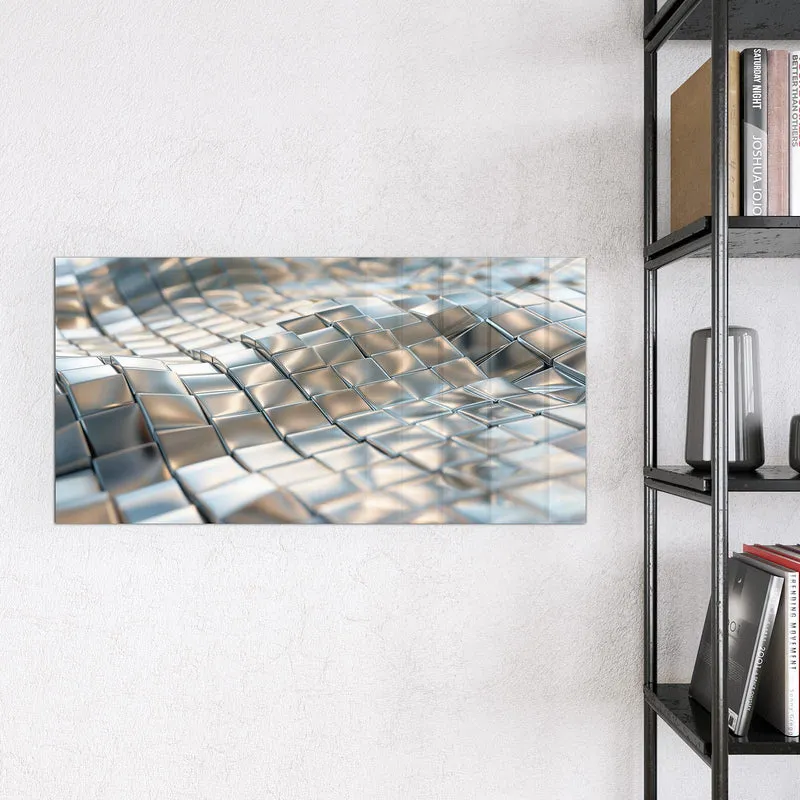 Magnettafel - Welle aus Metallfliesen