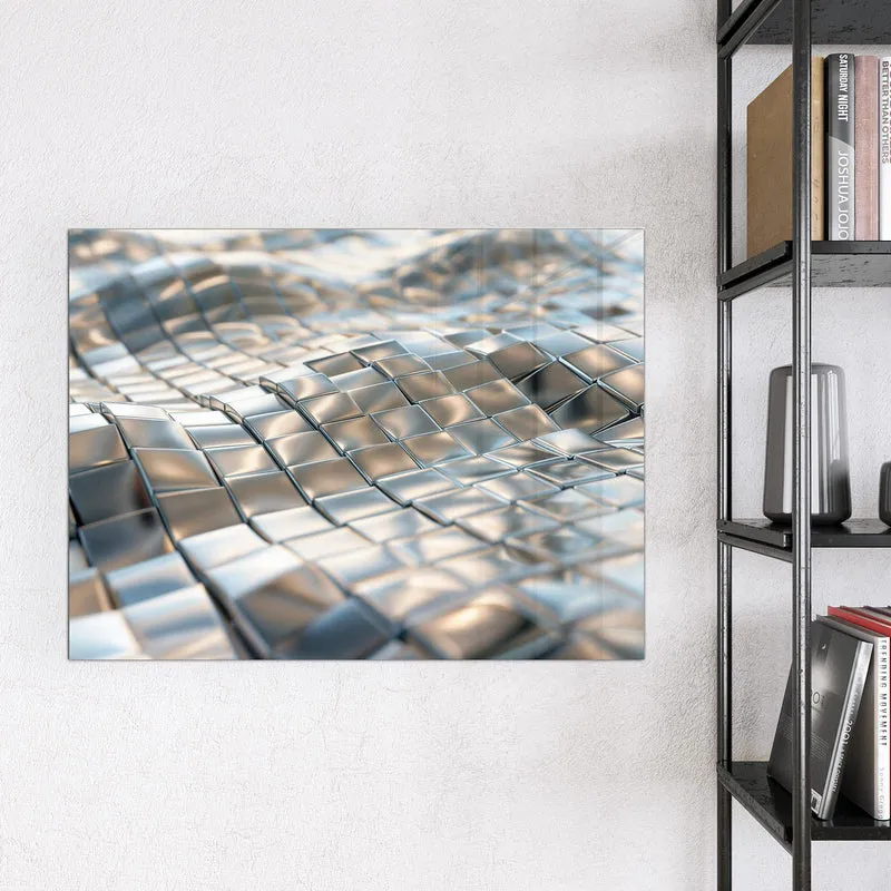 Magnettafel - Welle aus Metallfliesen