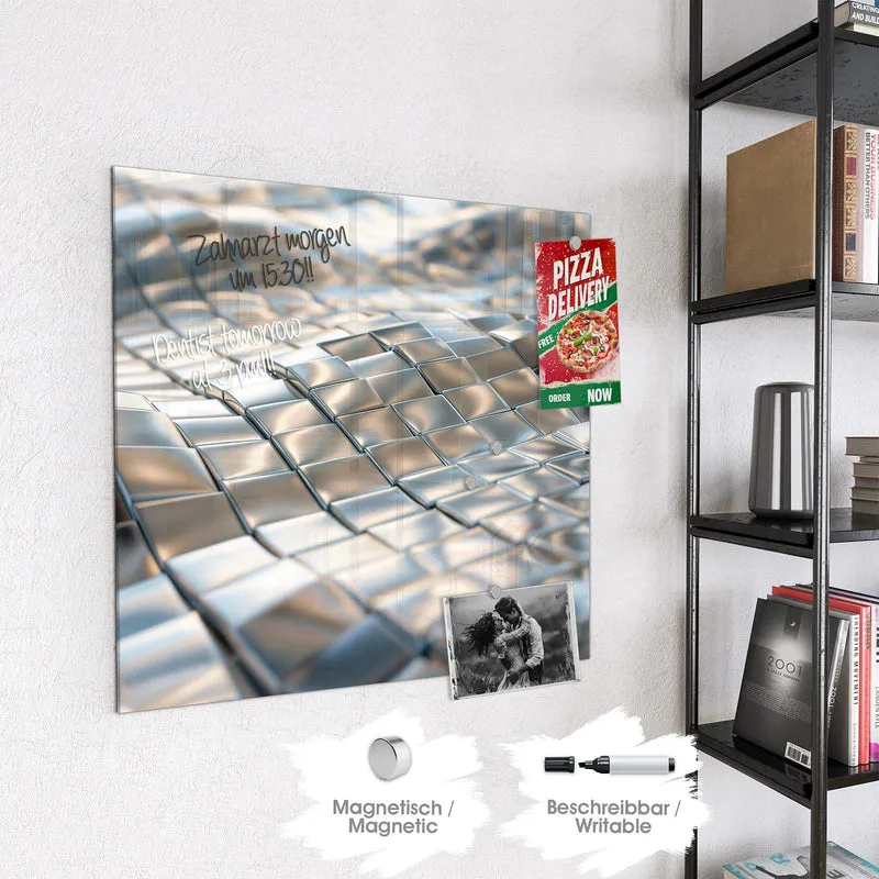 Magnettafel - Welle aus Metallfliesen