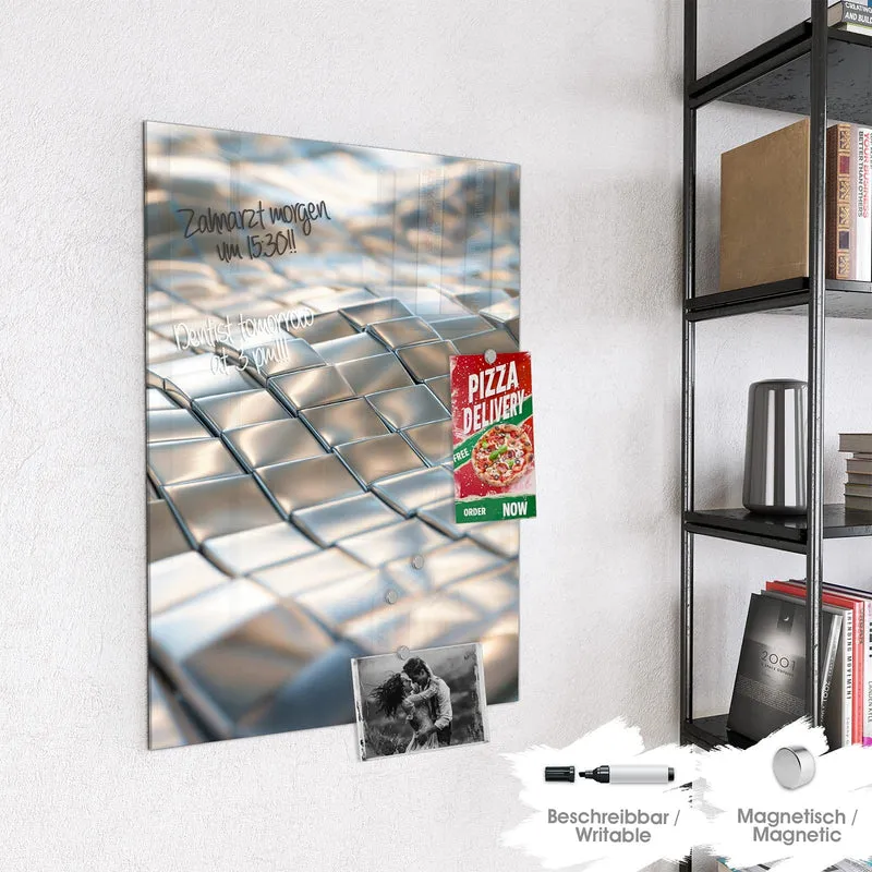 Magnettafel - Welle aus Metallfliesen