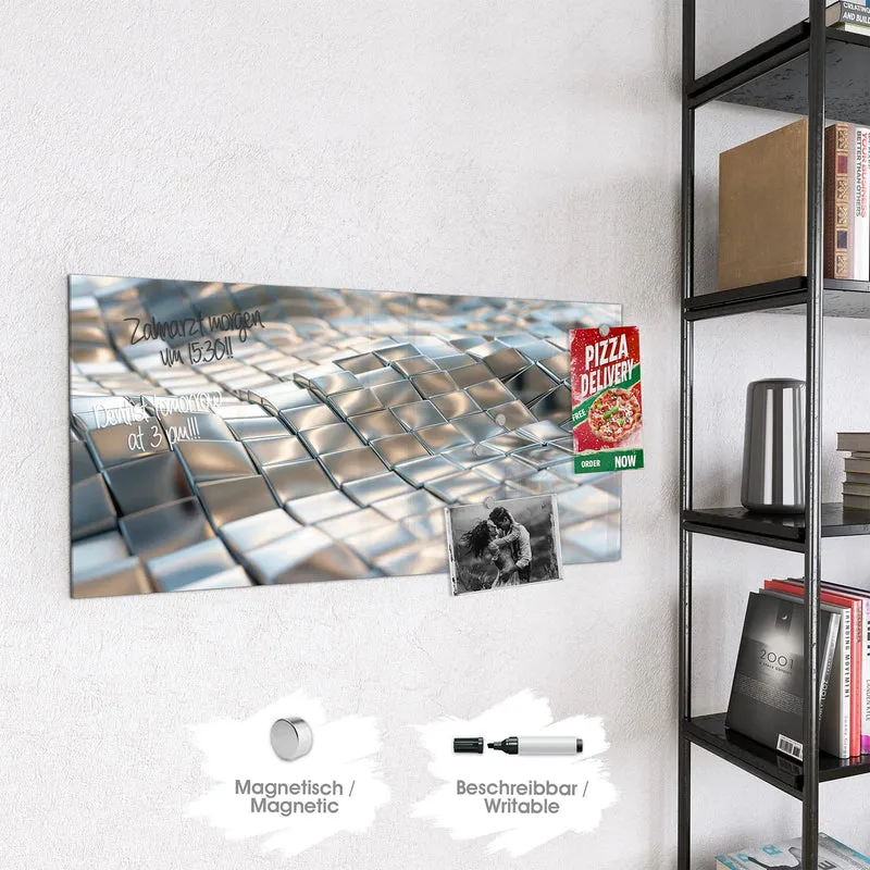 Magnettafel - Welle aus Metallfliesen