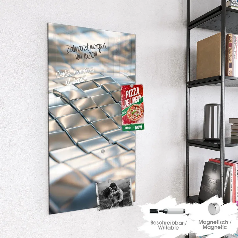 Magnettafel - Welle aus Metallfliesen