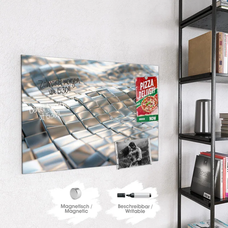 Magnettafel - Welle aus Metallfliesen