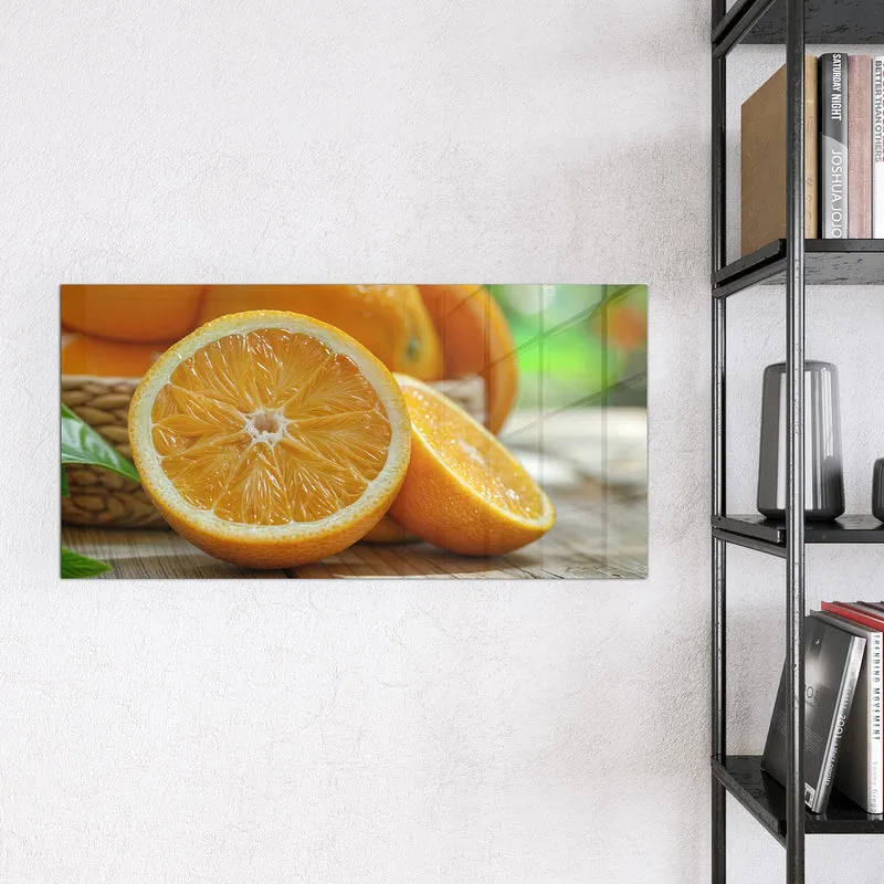 Magnettafel - Orangen auf Holz