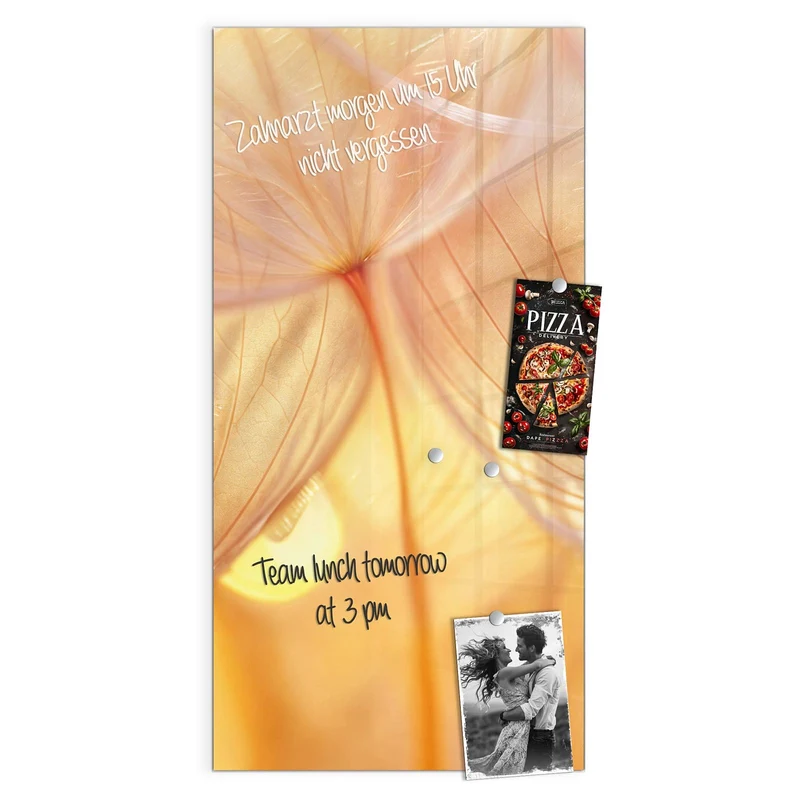 Magnettafel - Pusteblume im Goldlicht