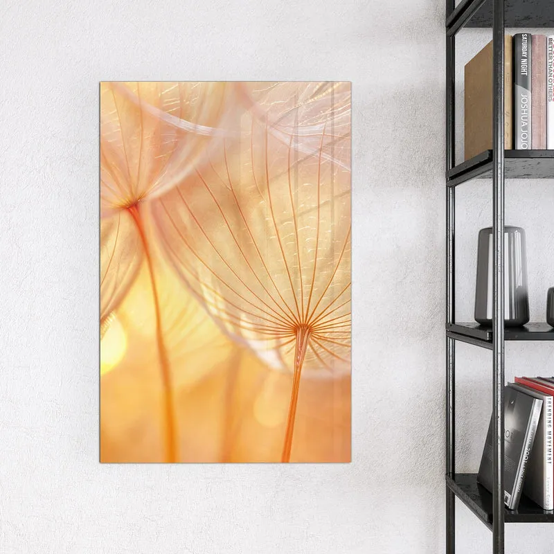 Magnettafel - Pusteblume im Goldlicht