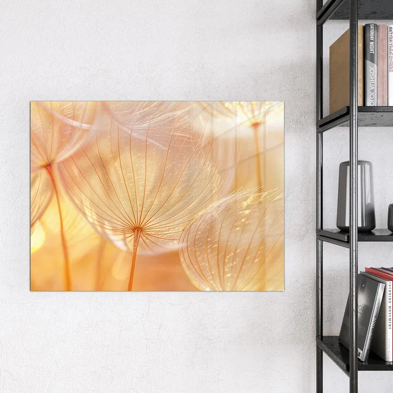 Magnettafel - Pusteblume im Goldlicht