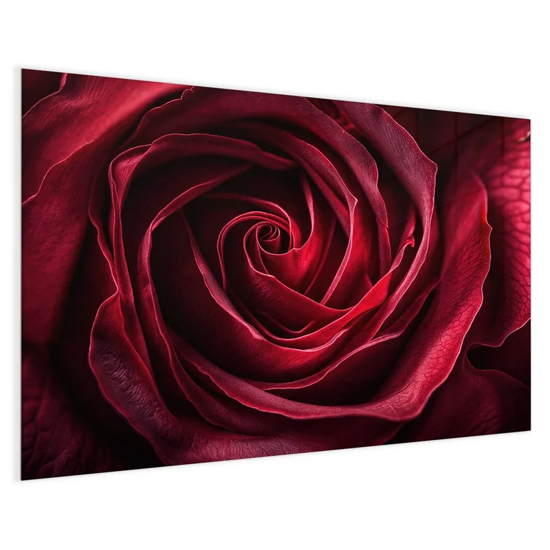 Magnettafel - Tiefrote Rosenblüte