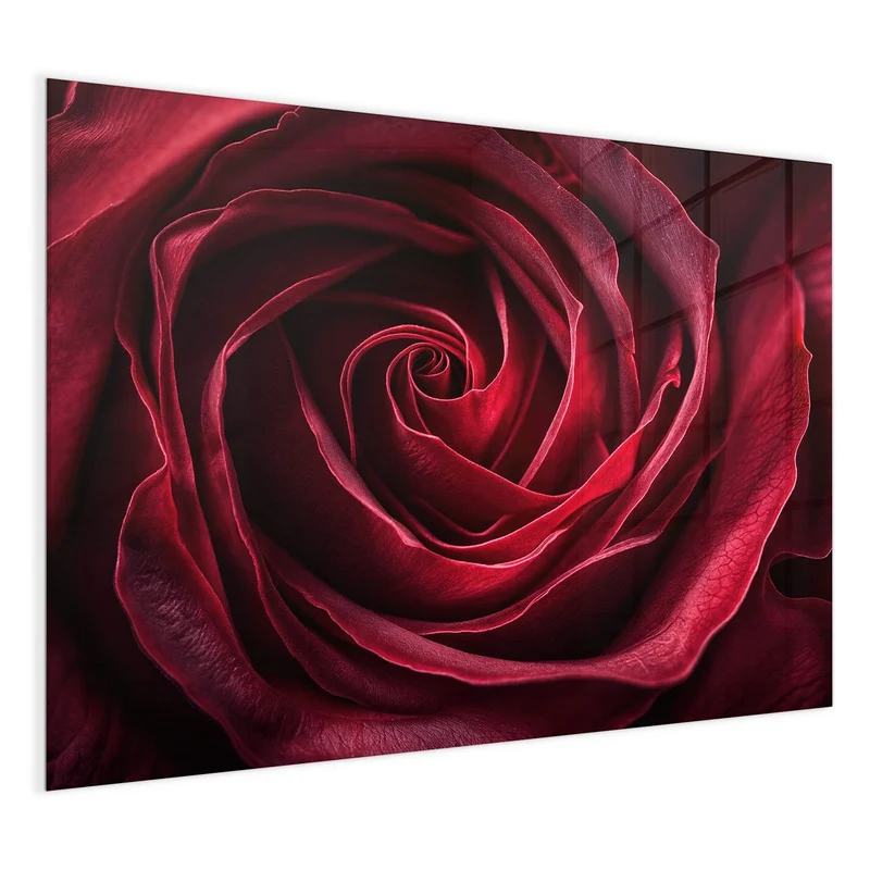 Magnettafel - Tiefrote Rosenblüte