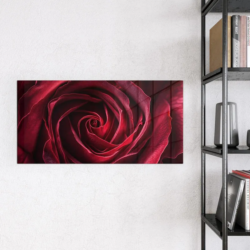 Magnettafel - Tiefrote Rosenblüte