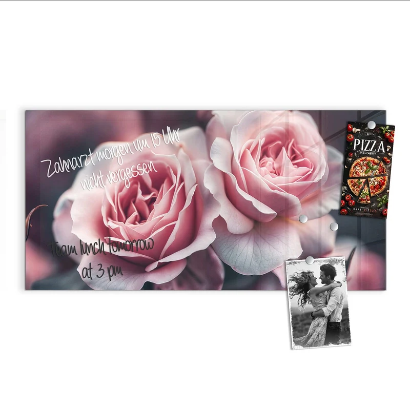 Magnettafel - Rosenblüten Duo