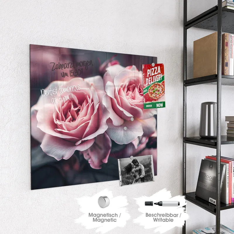 Magnettafel - Rosenblüten Duo