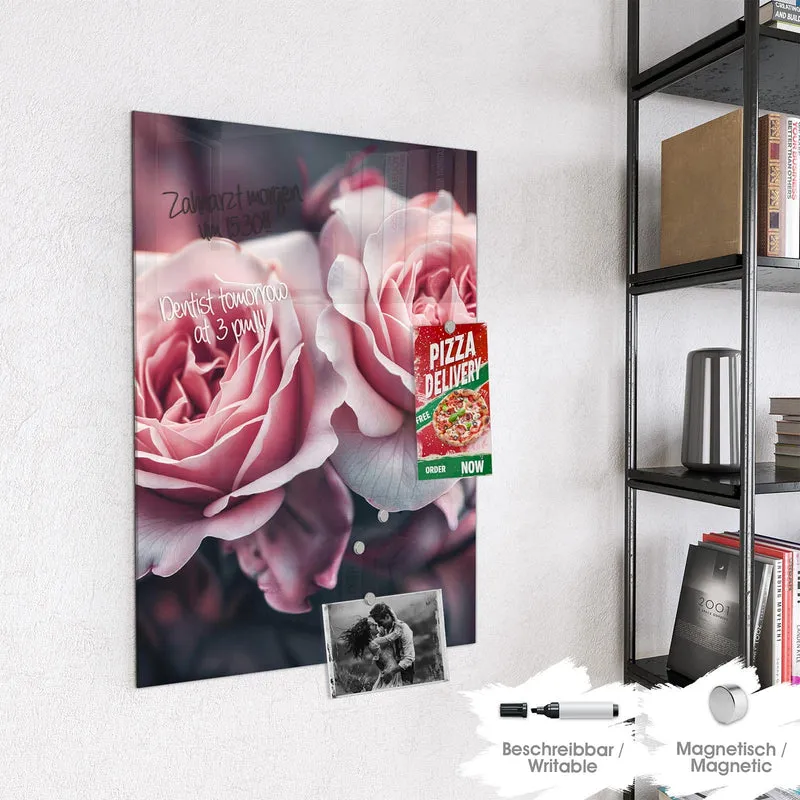 Magnettafel - Rosenblüten Duo