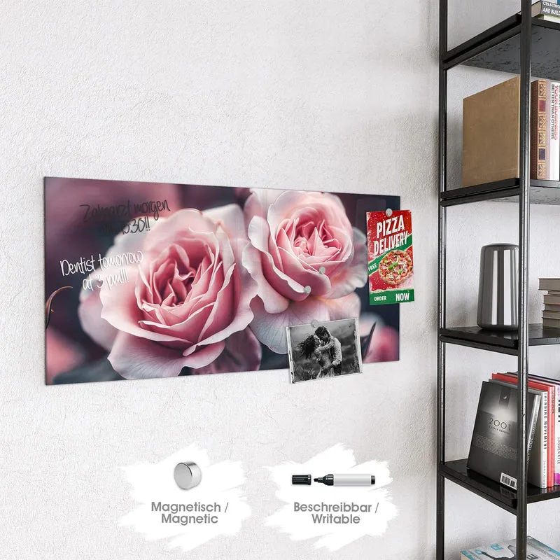 Magnettafel - Rosenblüten Duo