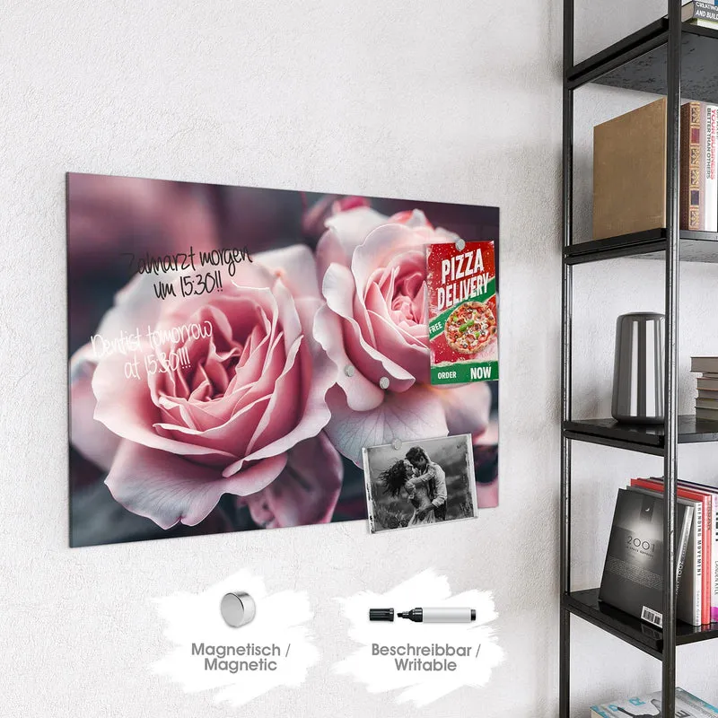 Magnettafel - Rosenblüten Duo