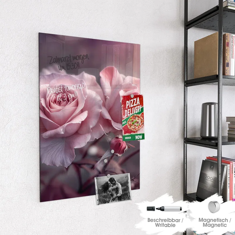 Magnettafel - Romantische Rosen