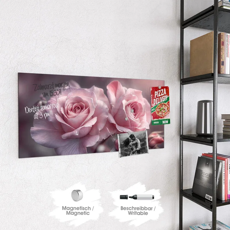 Magnettafel - Romantische Rosen